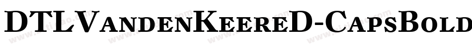 DTLVandenKeereD-CapsBold字体转换
