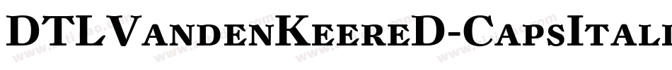 DTLVandenKeereD-CapsItalic字体转换
