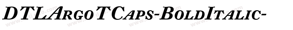 DTLArgoTCaps-BoldItalic字体转换