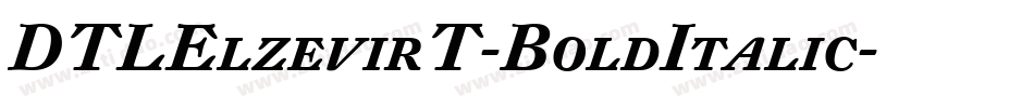 DTLElzevirT-BoldItalic字体转换