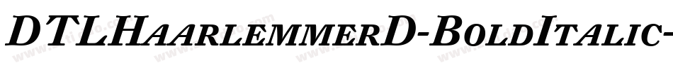DTLHaarlemmerD-BoldItalic字体转换