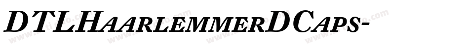 DTLHaarlemmerDCaps字体转换