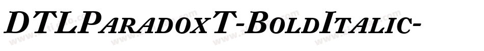 DTLParadoxT-BoldItalic字体转换