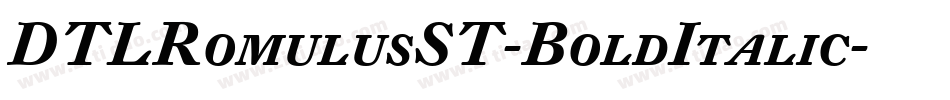 DTLRomulusST-BoldItalic字体转换
