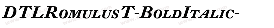 DTLRomulusT-BoldItalic字体转换