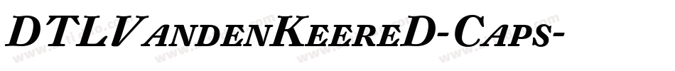 DTLVandenKeereD-Caps字体转换