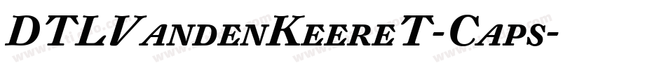 DTLVandenKeereT-Caps字体转换