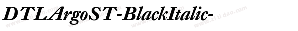 DTLArgoST-BlackItalic字体转换