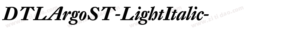 DTLArgoST-LightItalic字体转换
