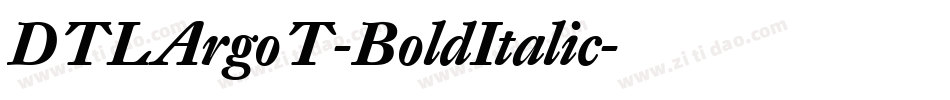 DTLArgoT-BoldItalic字体转换
