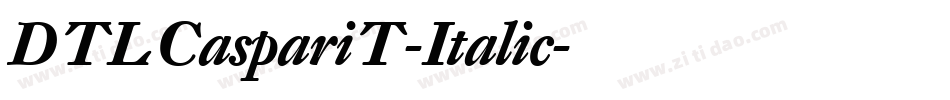 DTLCaspariT-Italic字体转换