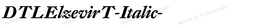 DTLElzevirT-Italic字体转换