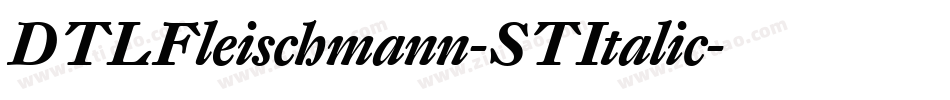 DTLFleischmann-STItalic字体转换
