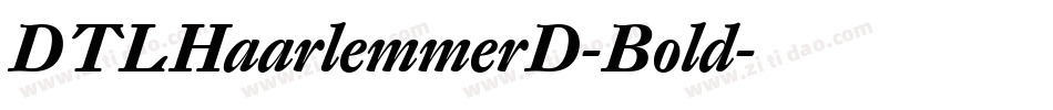 DTLHaarlemmerD-Bold字体转换