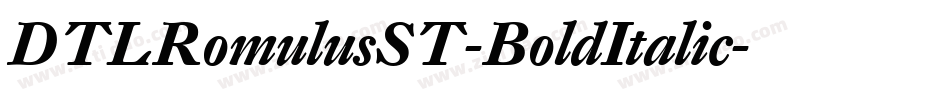 DTLRomulusST-BoldItalic字体转换