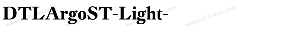 DTLArgoST-Light字体转换