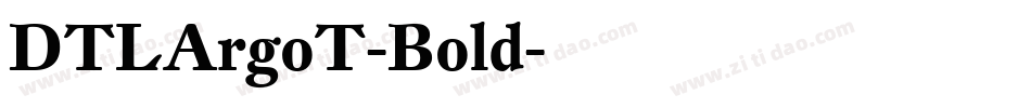 DTLArgoT-Bold字体转换