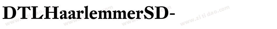 DTLHaarlemmerSD字体转换
