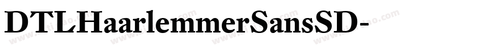 DTLHaarlemmerSansSD字体转换