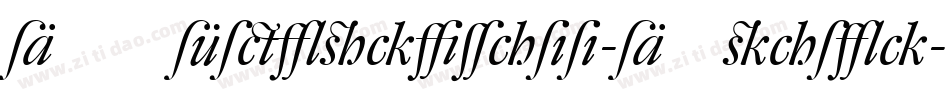 DTLFleischmann-DItalic字体转换