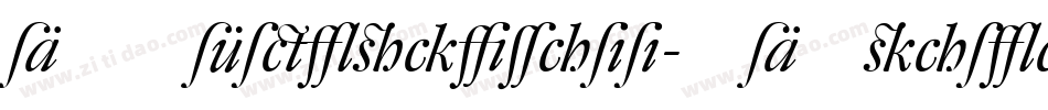 DTLFleischmann-SDItalic字体转换