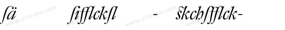 DTLUnicoST-Italic字体转换