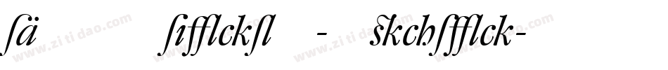 DTLUnicoT-Italic字体转换