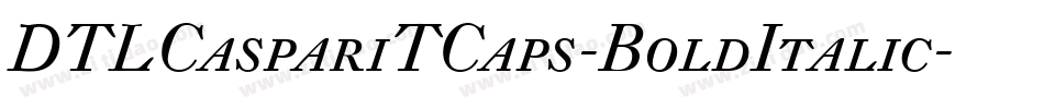 DTLCaspariTCaps-BoldItalic字体转换