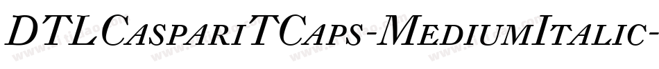 DTLCaspariTCaps-MediumItalic字体转换