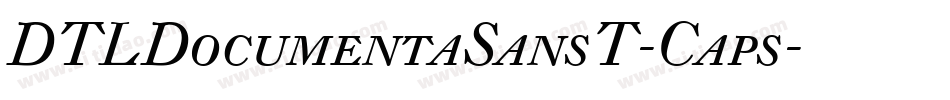 DTLDocumentaSansT-Caps字体转换