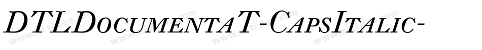 DTLDocumentaT-CapsItalic字体转换