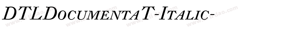 DTLDocumentaT-Italic字体转换