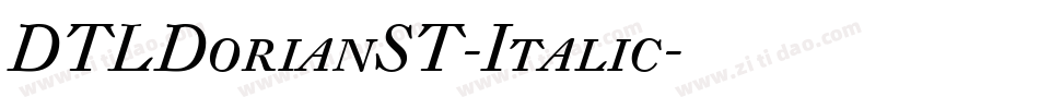 DTLDorianST-Italic字体转换