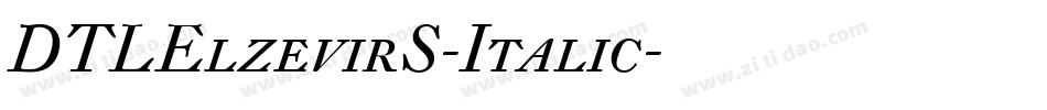 DTLElzevirS-Italic字体转换