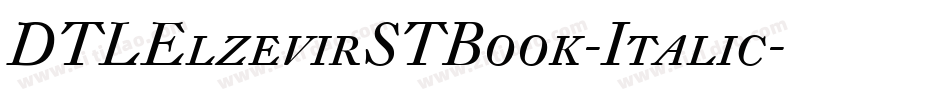DTLElzevirSTBook-Italic字体转换