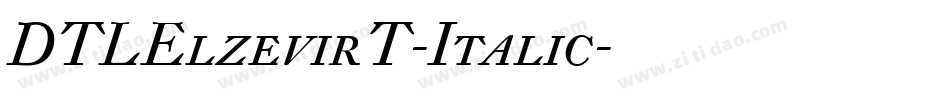 DTLElzevirT-Italic字体转换