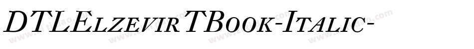 DTLElzevirTBook-Italic字体转换