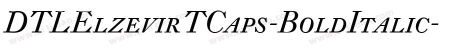DTLElzevirTCaps-BoldItalic字体转换