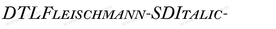 DTLFleischmann-SDItalic字体转换