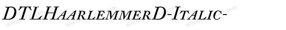 DTLHaarlemmerD-Italic字体转换