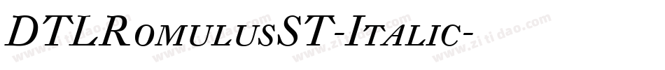 DTLRomulusST-Italic字体转换