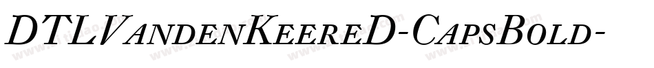 DTLVandenKeereD-CapsBold字体转换