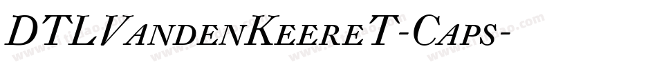 DTLVandenKeereT-Caps字体转换