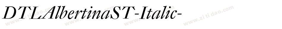 DTLAlbertinaST-Italic字体转换