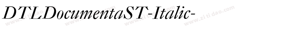DTLDocumentaST-Italic字体转换