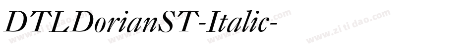 DTLDorianST-Italic字体转换