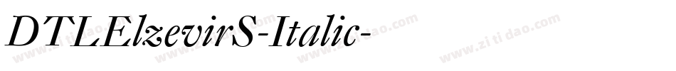 DTLElzevirS-Italic字体转换
