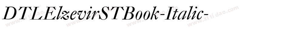 DTLElzevirSTBook-Italic字体转换