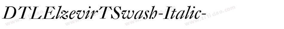 DTLElzevirTSwash-Italic字体转换