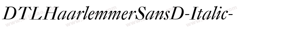 DTLHaarlemmerSansD-Italic字体转换